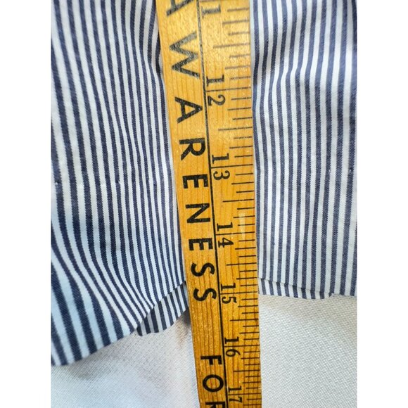 J. Crew Women's Casual Shorts Lightweight Summer Stripe Cotton Size 2 Blue White - Picture 7 of 12